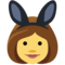 People With Bunny Ears Partying emoji on Facebook